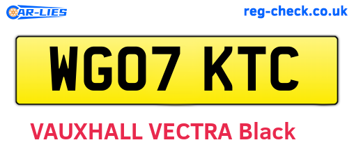 WG07KTC are the vehicle registration plates.
