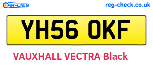 YH56OKF are the vehicle registration plates.
