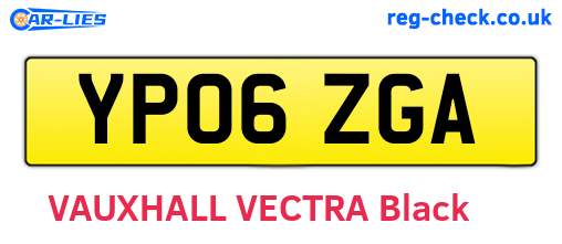 YP06ZGA are the vehicle registration plates.