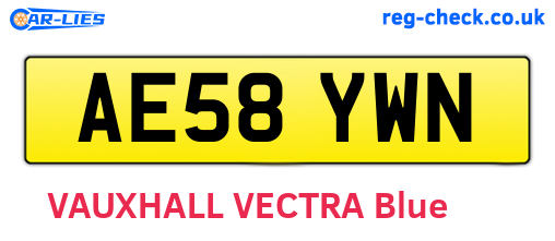 AE58YWN are the vehicle registration plates.