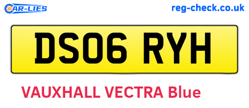 DS06RYH are the vehicle registration plates.