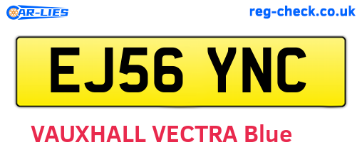 EJ56YNC are the vehicle registration plates.