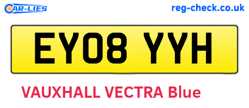 EY08YYH are the vehicle registration plates.