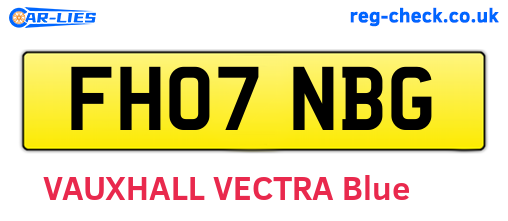 FH07NBG are the vehicle registration plates.