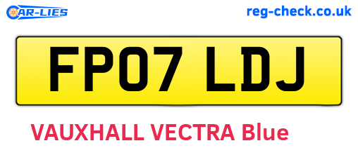 FP07LDJ are the vehicle registration plates.