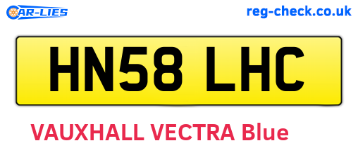 HN58LHC are the vehicle registration plates.
