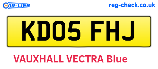 KD05FHJ are the vehicle registration plates.