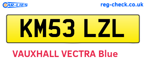 KM53LZL are the vehicle registration plates.