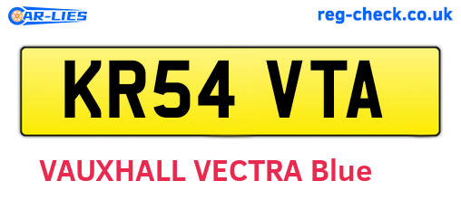 KR54VTA are the vehicle registration plates.