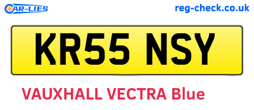 KR55NSY are the vehicle registration plates.
