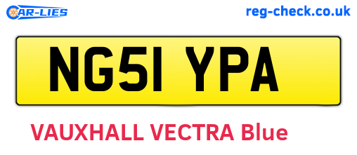 NG51YPA are the vehicle registration plates.