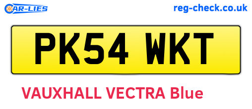 PK54WKT are the vehicle registration plates.