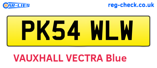 PK54WLW are the vehicle registration plates.
