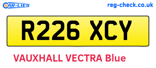 R226XCY are the vehicle registration plates.