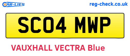 SC04MWP are the vehicle registration plates.