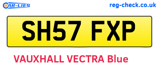 SH57FXP are the vehicle registration plates.
