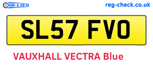 SL57FVO are the vehicle registration plates.