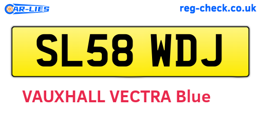 SL58WDJ are the vehicle registration plates.