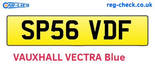 SP56VDF are the vehicle registration plates.