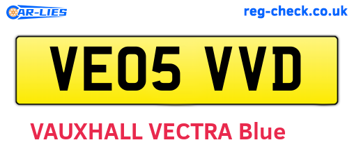 VE05VVD are the vehicle registration plates.