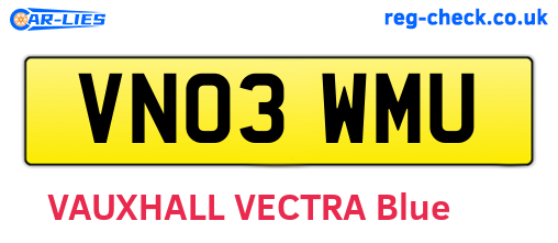 VN03WMU are the vehicle registration plates.