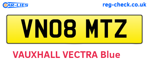 VN08MTZ are the vehicle registration plates.
