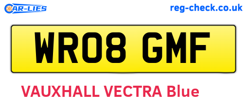 WR08GMF are the vehicle registration plates.
