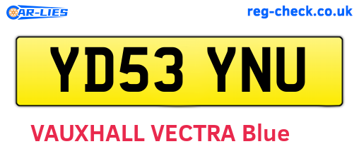 YD53YNU are the vehicle registration plates.