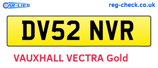 DV52NVR are the vehicle registration plates.