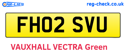 FH02SVU are the vehicle registration plates.