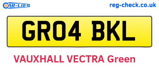 GR04BKL are the vehicle registration plates.