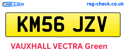 KM56JZV are the vehicle registration plates.