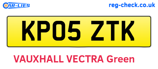 KP05ZTK are the vehicle registration plates.