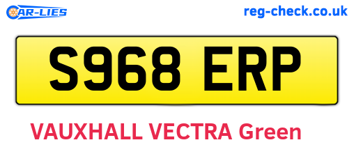 S968ERP are the vehicle registration plates.