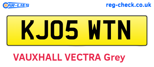 KJ05WTN are the vehicle registration plates.