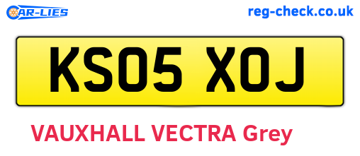 KS05XOJ are the vehicle registration plates.