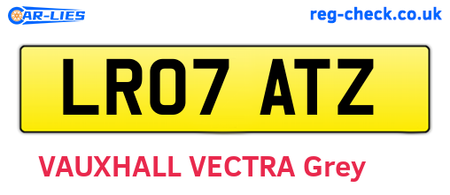 LR07ATZ are the vehicle registration plates.