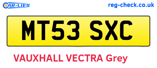 MT53SXC are the vehicle registration plates.