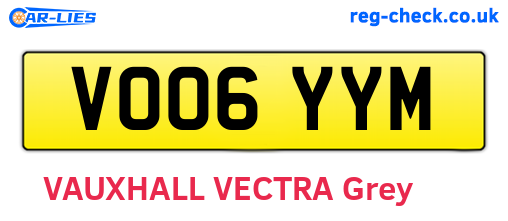 VO06YYM are the vehicle registration plates.
