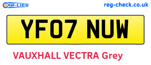 YF07NUW are the vehicle registration plates.