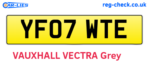 YF07WTE are the vehicle registration plates.