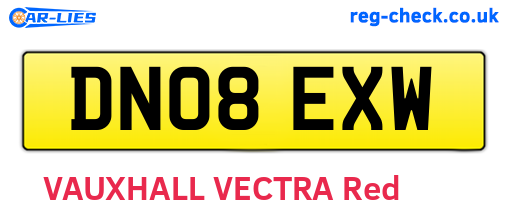 DN08EXW are the vehicle registration plates.
