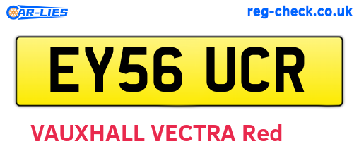 EY56UCR are the vehicle registration plates.