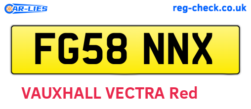 FG58NNX are the vehicle registration plates.