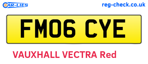 FM06CYE are the vehicle registration plates.