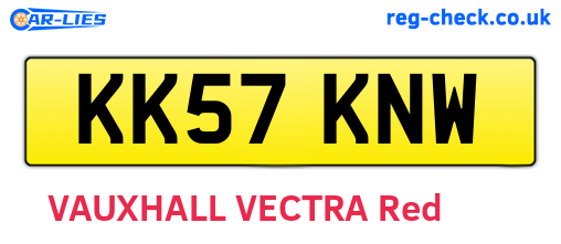 KK57KNW are the vehicle registration plates.