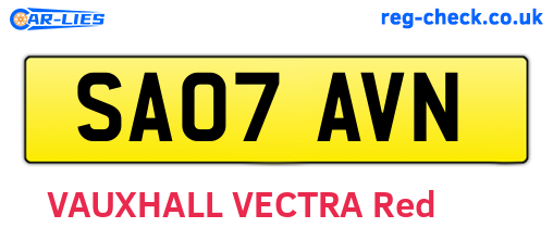 SA07AVN are the vehicle registration plates.