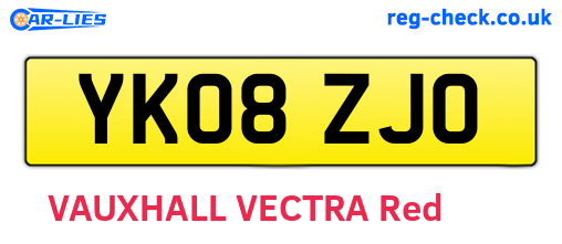 YK08ZJO are the vehicle registration plates.