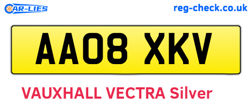 AA08XKV are the vehicle registration plates.