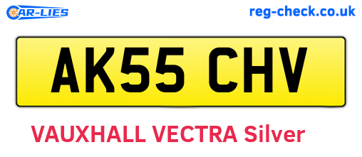 AK55CHV are the vehicle registration plates.